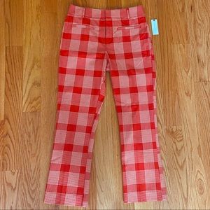 MAEVE BY ANTHROPOLOGIE red/orange structured PANTS NWT